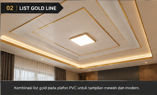 Portfolio Plafon pvc - Plafon PVC LIst Gold Line